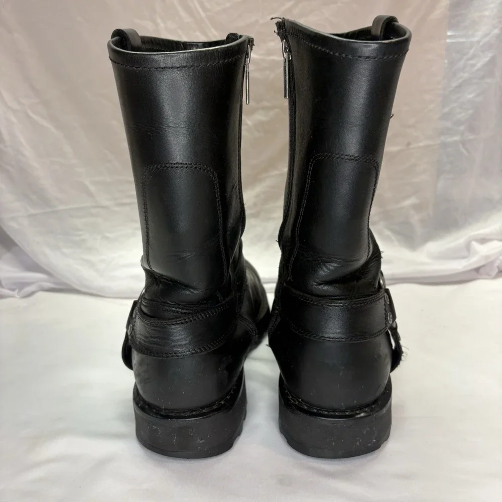 Harley Davidson Ransom Harness Boots Men US 11.5 Black Leather Motorcycle D91294